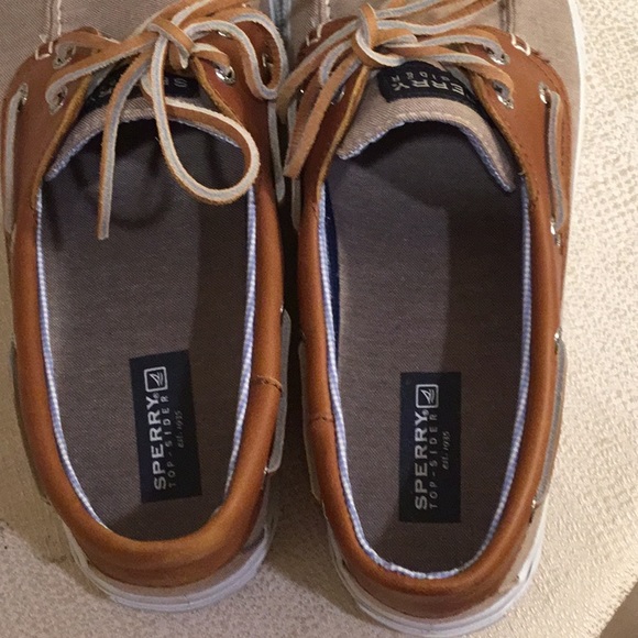 *EUC* Sperry tan canvas boat shoe. Size 11B. - Picture 8 of 8